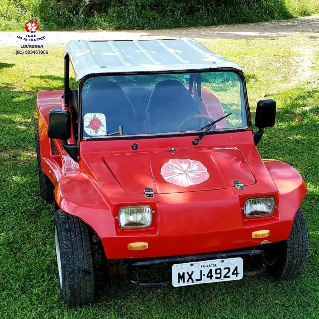 Buggy vermelho visto de frente